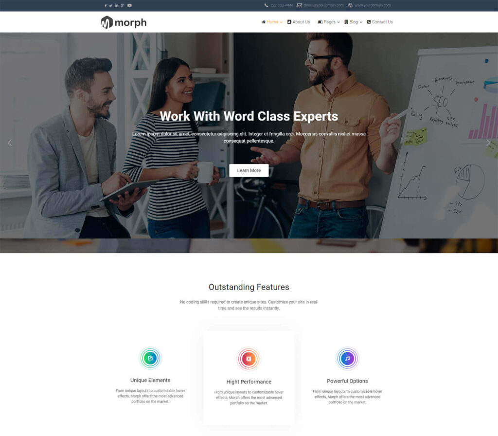 7 Best Free Responsive Joomla Templates, Morph