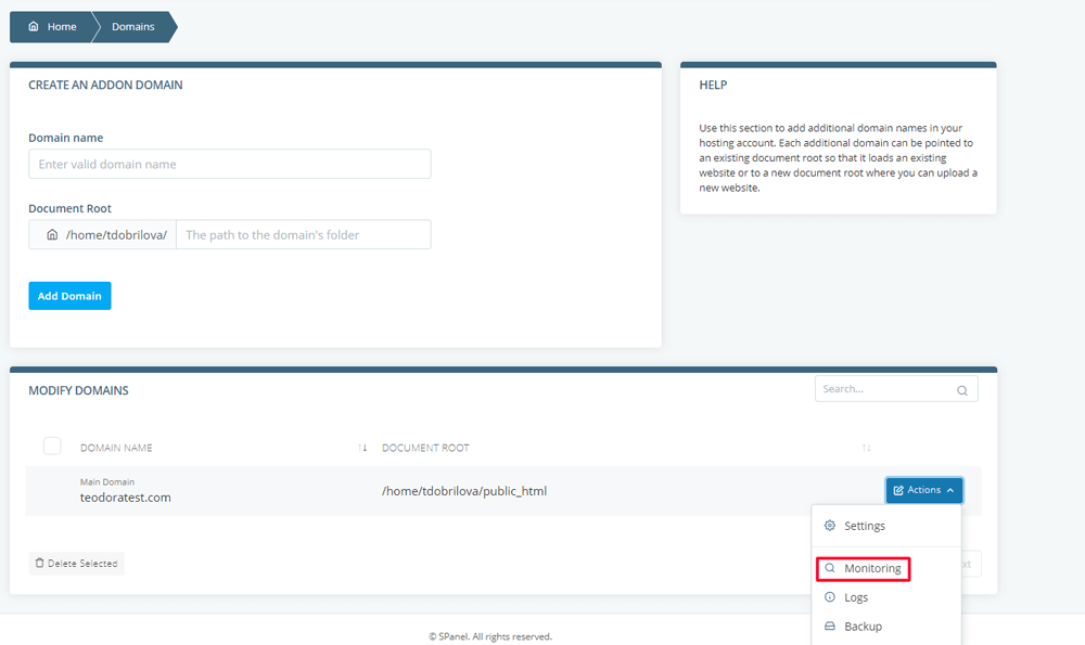 New SPanel Update - Site Monitoring, Improved Email Services, Easier MySQL Management, and more New SPanel Update – Site Monitoring, Improved Email Services, Easier MySQL Management, and more