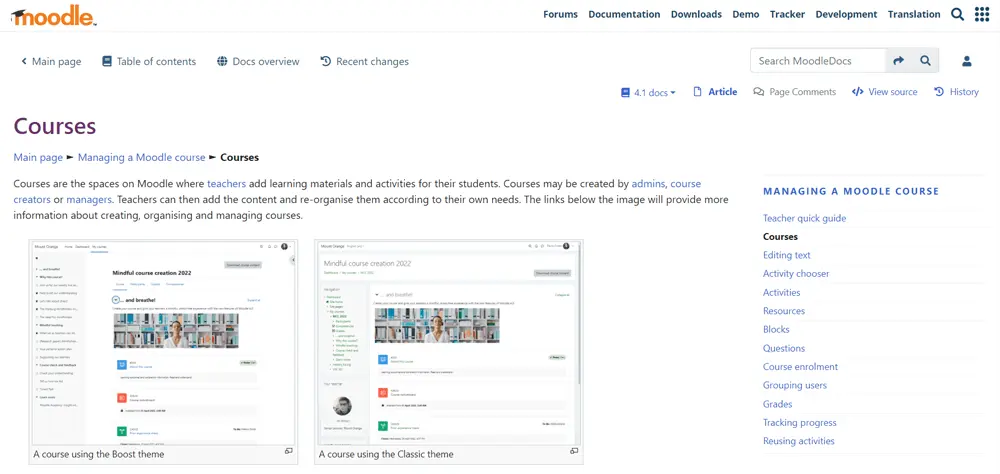 Material on Moodle for student use. Source: Moodle