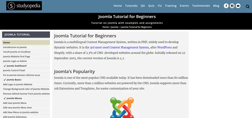 The Best Joomla Resources to Master the CMS The Best Joomla Resources to Master the CMS, Studyopedia