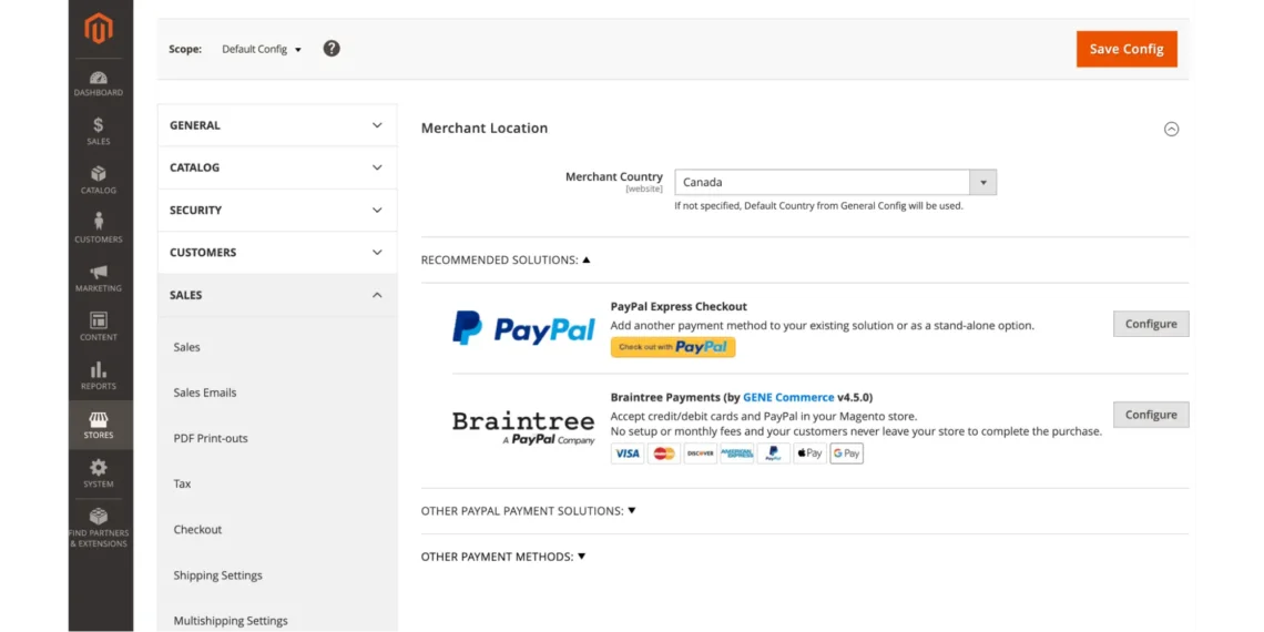 Mastering Magento Payment Methods, Finding the Payment Methods from the Magento Admin Panel 3