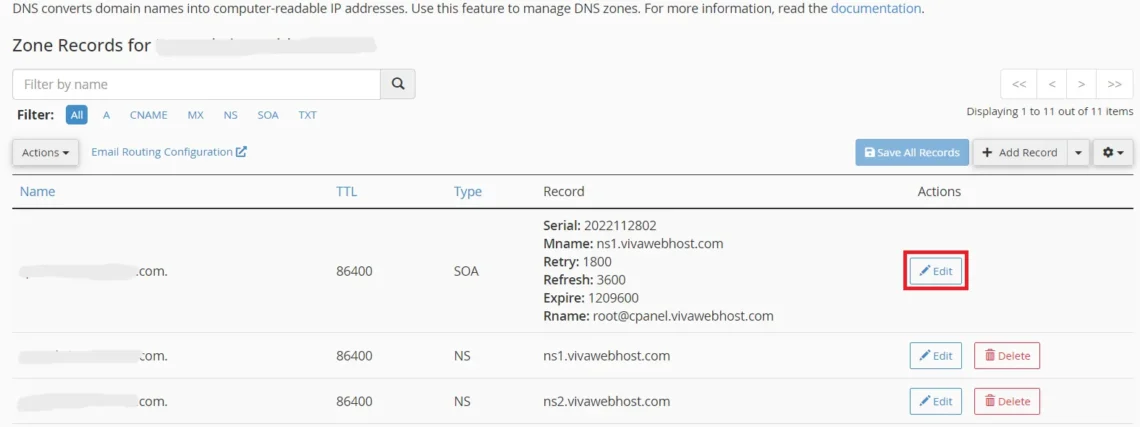 cPanel DNS Management: A Beginner’s Guide to DNS Settings, How to Edit DNS Records