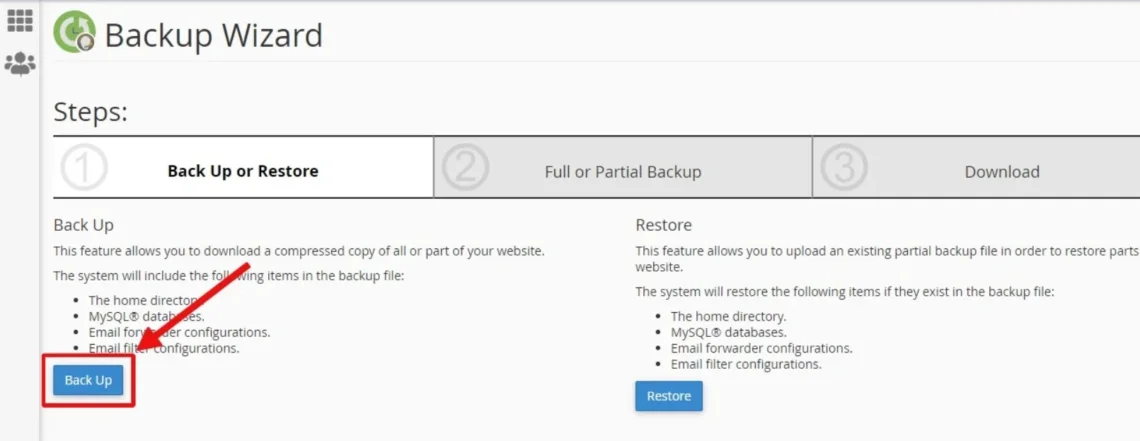 cPanel Backups Made Easy: How to Safeguard Your Website Data, Creating Manual Backups in cPanel 3