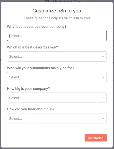 How to Install n8n - A Complete Guide How to Install n8n – A Complete Guide, Step 5: Access your new n8n application and create a new admin account 2