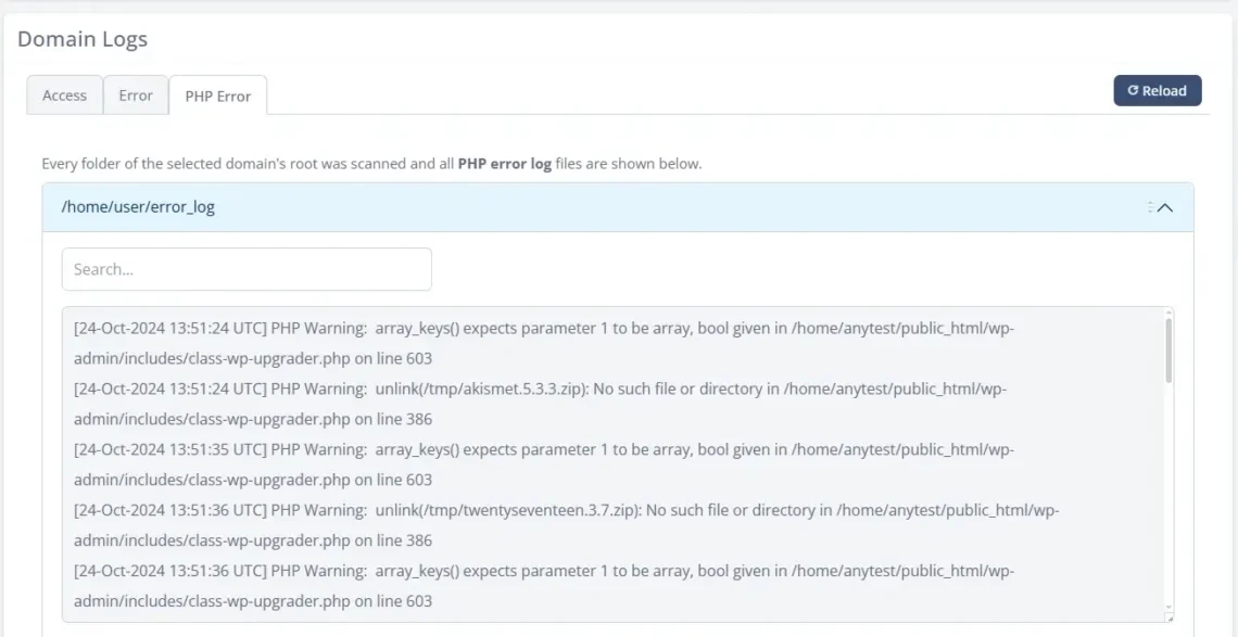 WordPress Critical Error: How to Fix it Quickly?, Check the logs first 2