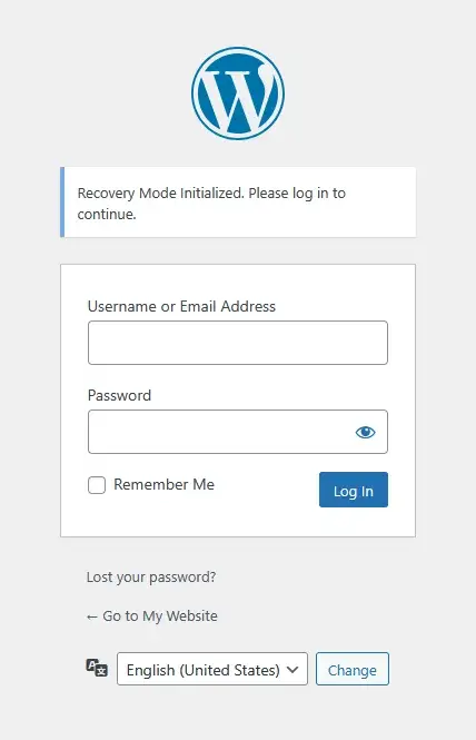 WordPress Critical Error: How to Fix it Quickly?, Use WP&rsquo;s recovery mechanism