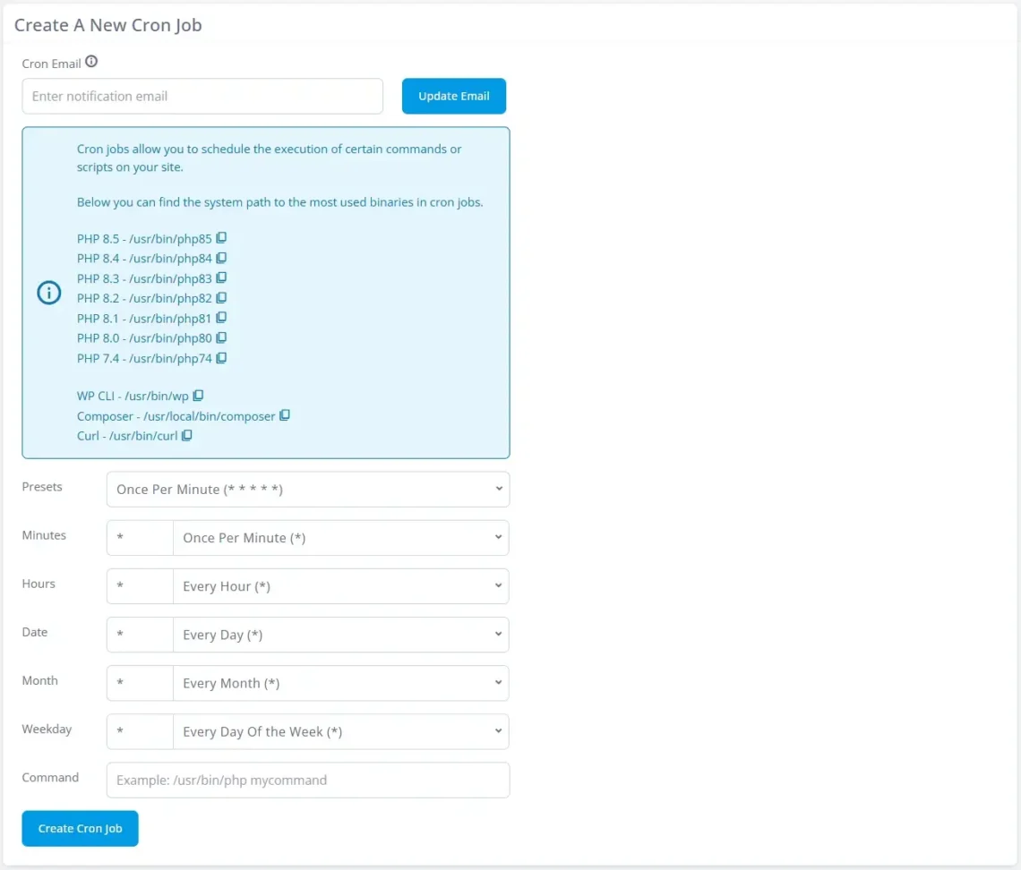 Developer Hosting Tools: Full Root, Git, SSH, and More, Setting up cron jobs