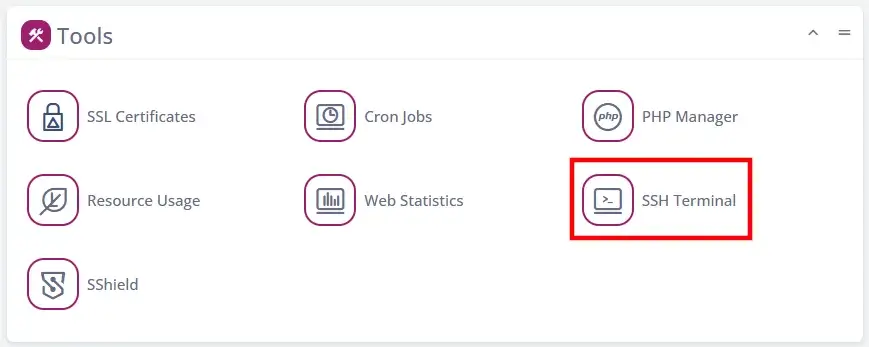 Developer Hosting Tools: Full Root, Git, SSH, and More, Opening an SSH shell