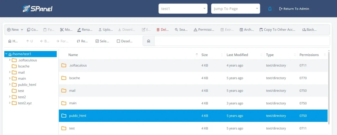 How to Use SPanel's File Manager: A Complete Guide How to Use SPanel’s File Manager: A Complete Guide, The File Manager Interface at a Glance