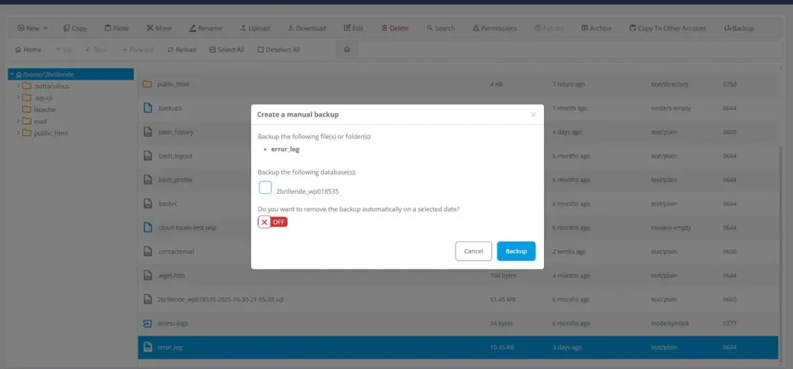 How to Use SPanel's File Manager: A Complete Guide How to Use SPanel’s File Manager: A Complete Guide, Quick File and Database Backups From the Toolbar