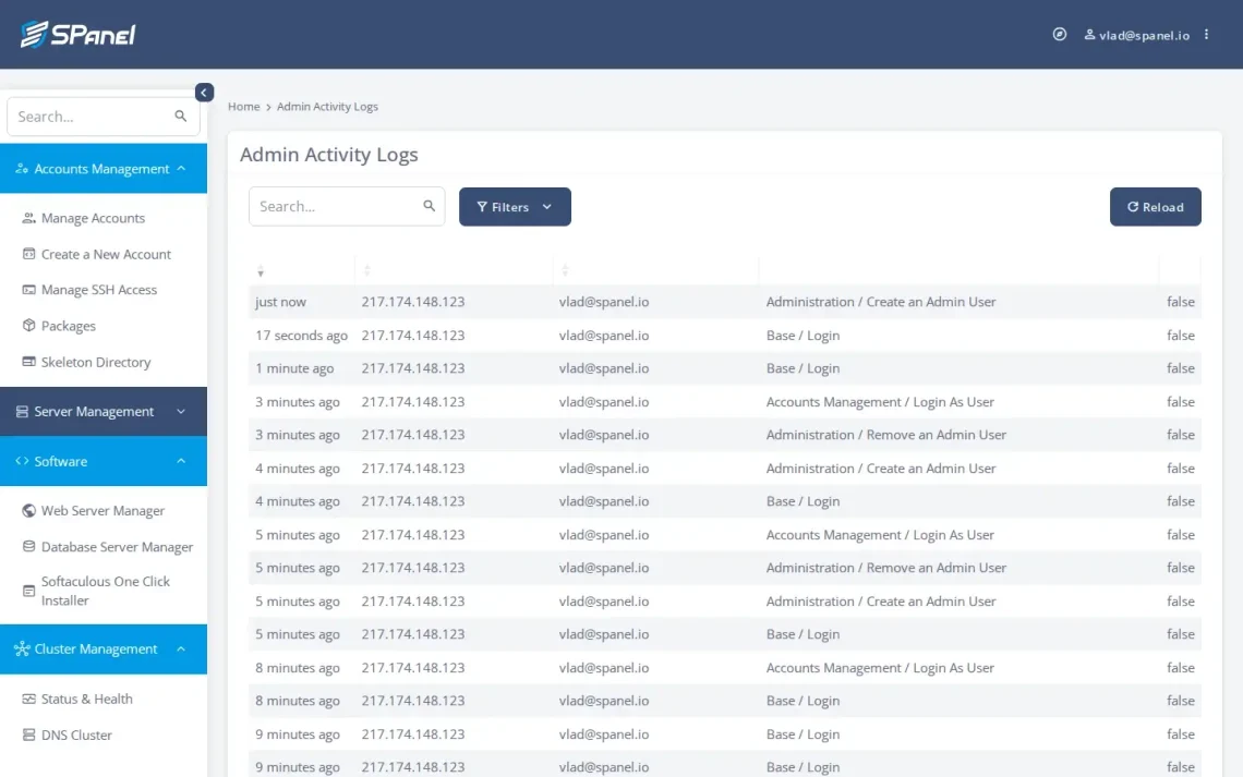 SPanel Team Access, Permissions, and Activity Logs: The Complete Guide (2026) SPanel Team Access, Permissions, and Activity Logs: The Complete Guide (2026), Where are the activity logs, and can you delete them?