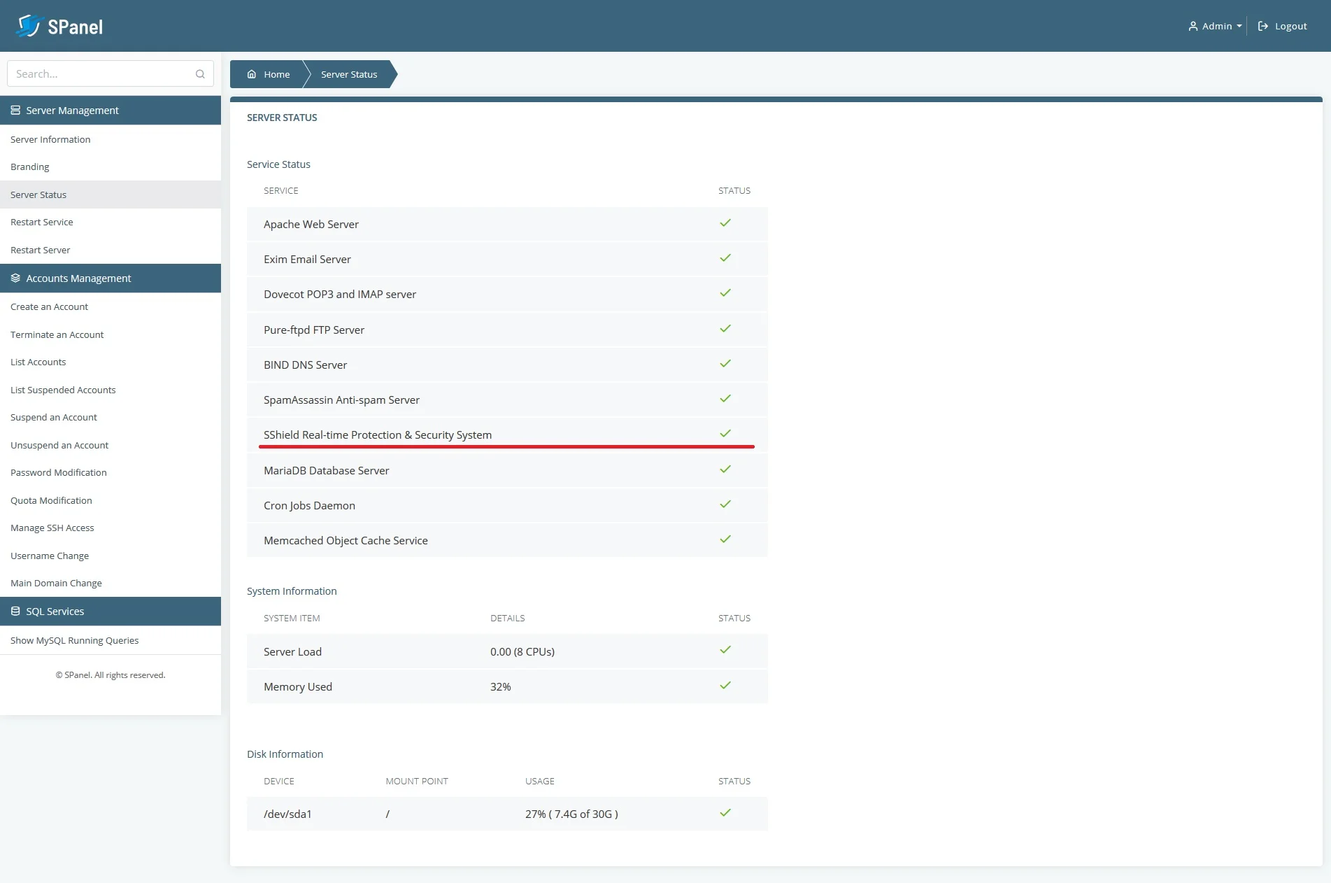 Getting Started with SShield, How can you control SShield?