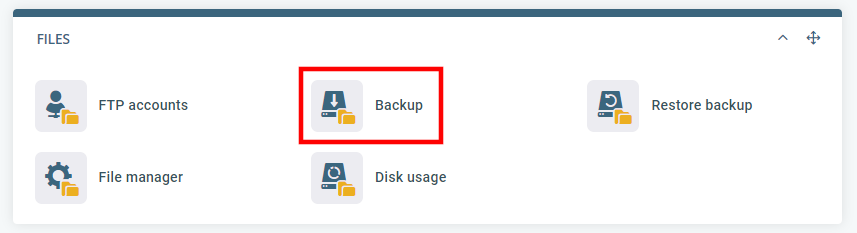 How to Generate a Full Backup, Backing up an entire user account in SPanel