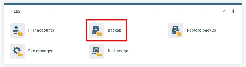 How to Generate a Full Backup, Backing up an entire user account in SPanel