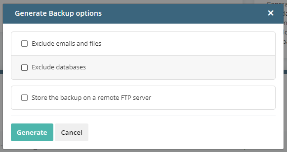 How to Generate a Full Backup
