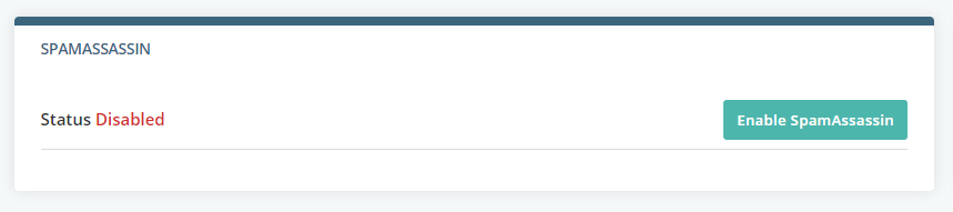 How to Enable SpamAssassin, Enabling SpamAssassin in SPanel 3