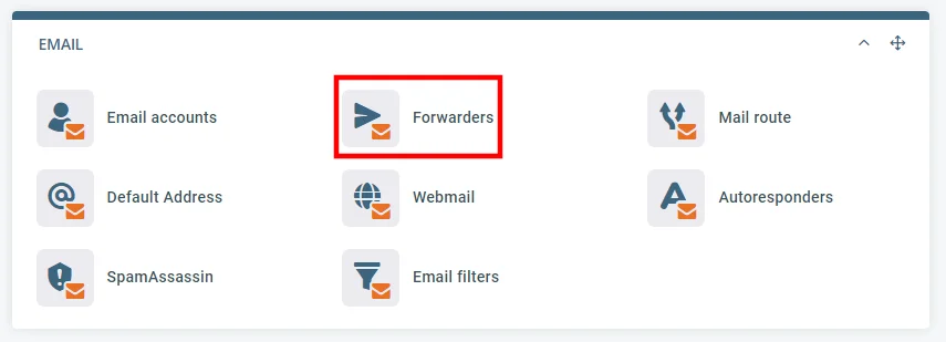 How to Create an Email Forwarder, Creating and managing email forwarders in SPanel 2