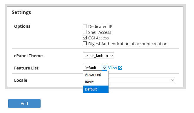 Getting Started With Reseller Hosting, Creating Hosting Packages with WHM 3