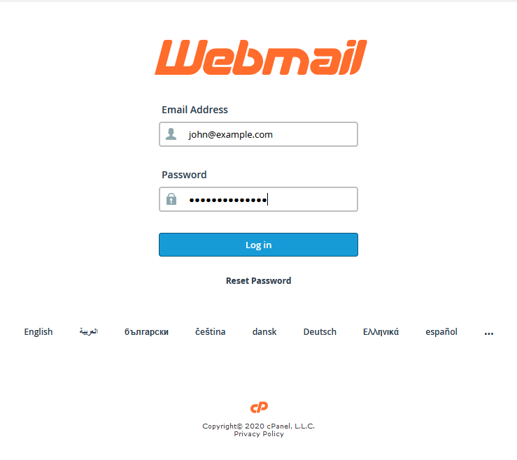 Getting Started With Email Hosting, Accessing Email Accounts via Webmail