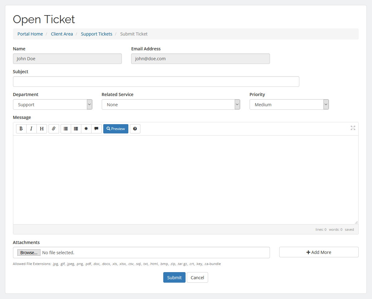 ScalaHosting Client Area, Getting technical support 2