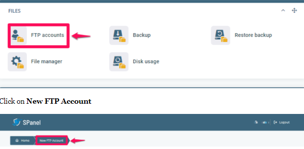 How to Establish an FTP Connection to Your Hosting Account, Step 1: Set up an FTP account in your hosting account 4