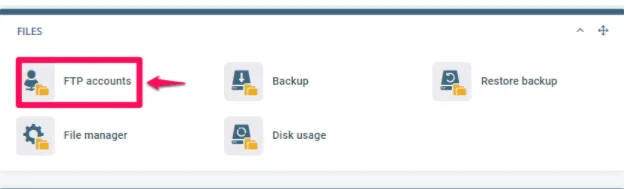 How to Establish an FTP Connection to Your Hosting Account, Step 1: Set up an FTP account in your hosting account 2
