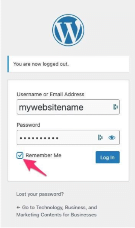 How to Log In to WordPress, Option 1: URL Login