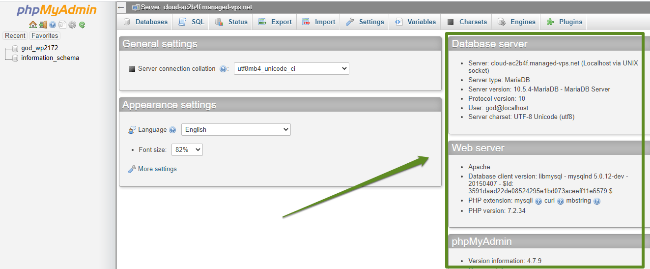 How To Check the MySQL Version on the Server Hosting My Account?