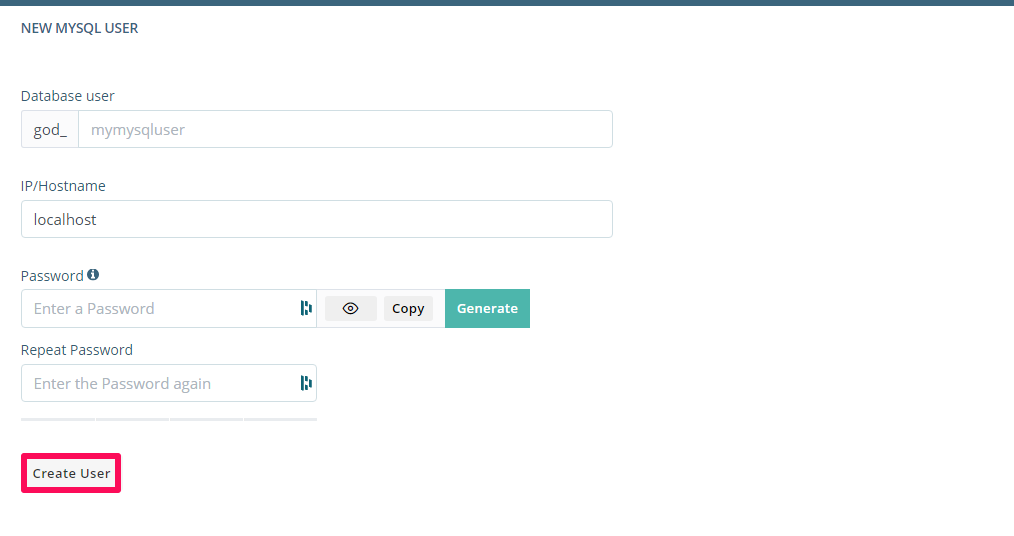 How to Create or Delete a MySQL Database or User