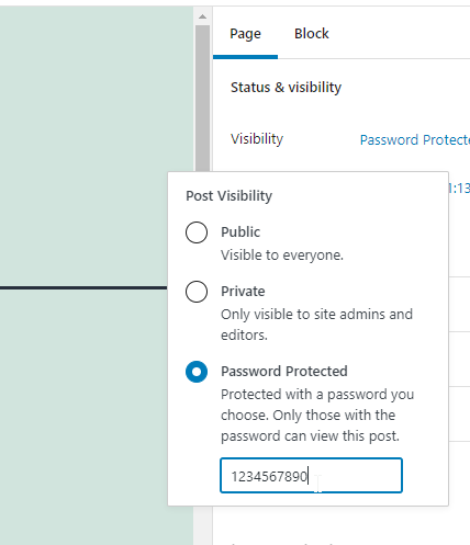 How to Password-protect WordPress Pages, How to Password Protect a WordPress Page Using the Default Editor 4