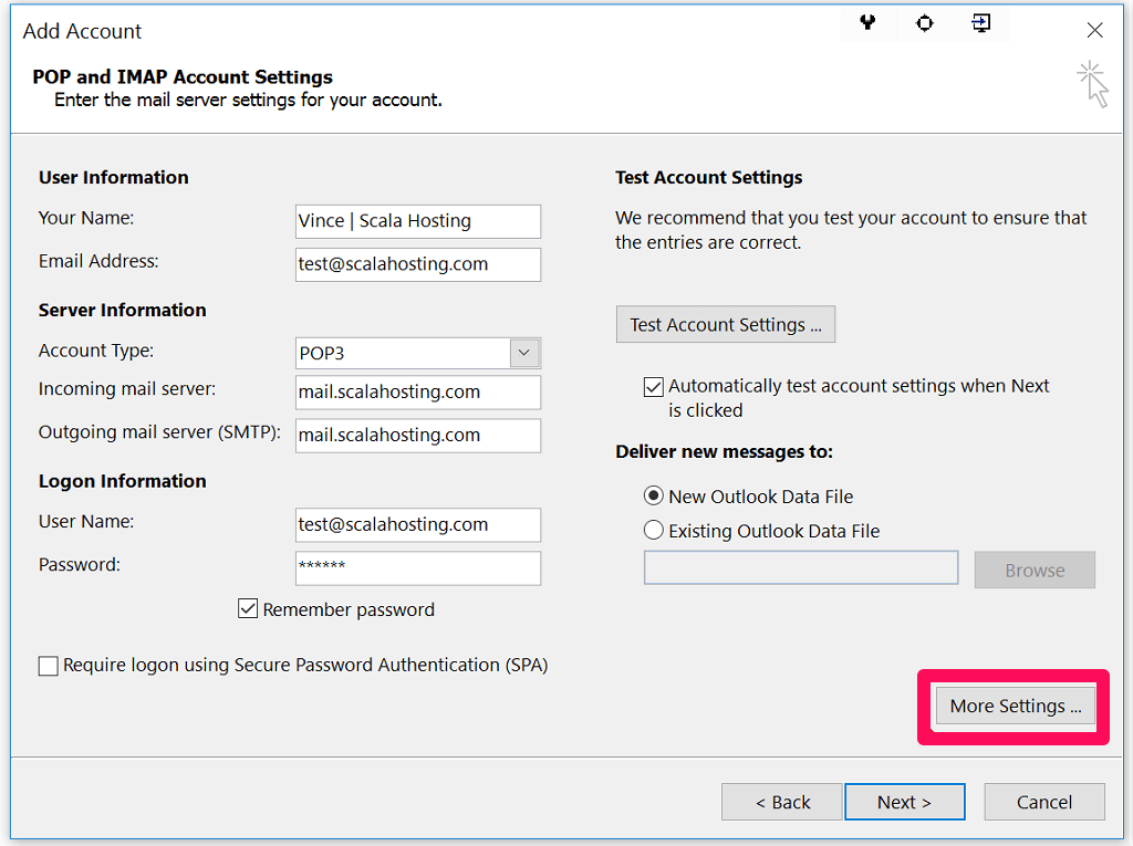 Use POP settings to add my Workspace Email to an Email Client