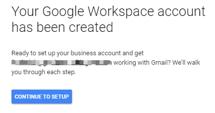 Create my Workspace Email account