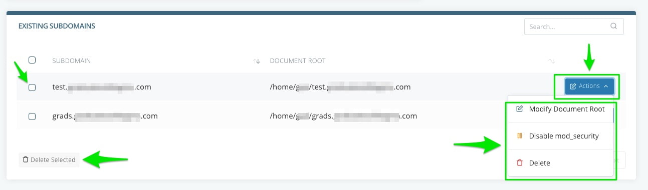 Manage DNS Zone Files, How to Edit or Remove a Subdomain Record in SPanel