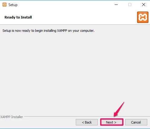 Install WordPress on Windows, Step 1: Download and Install XAMPP locally 8