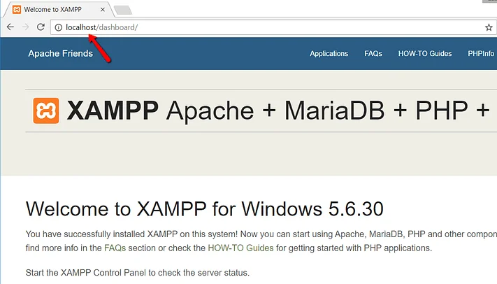 Install WordPress on Windows, Step 2: Run the Apache and MySQL modules 3