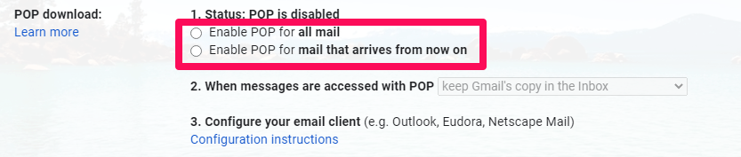 Use POP settings to add my Workspace Email to an Email Client, Adding Workspace Email To an Email Client 4