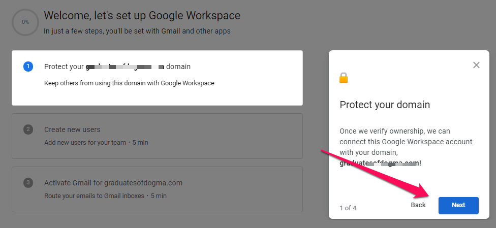 Create my Workspace Email account, How to Verify Google Workspace Account 2