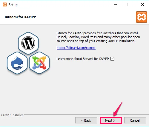 Install WordPress on Windows, Step 1: Download and Install XAMPP locally 6