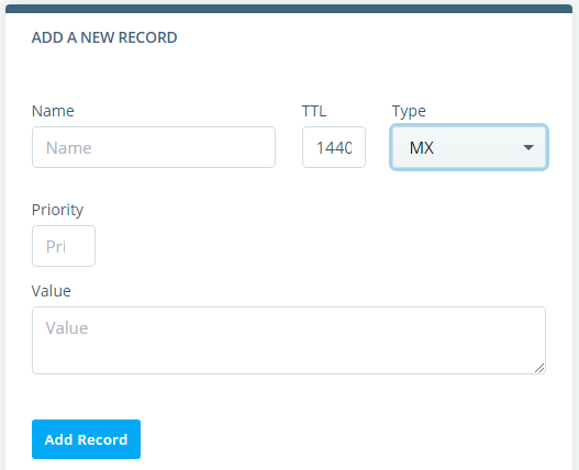 Using email with domains hosted elsewhere, Adding MX Record to Your DNS Record 4
