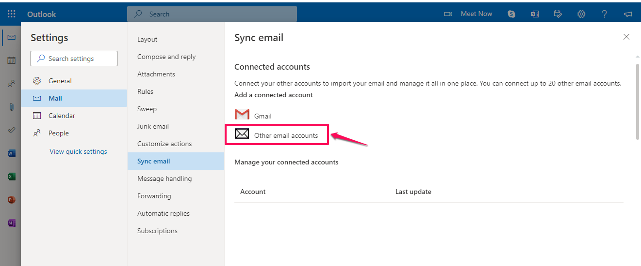 E-mail Messages Do Not Forward to Outlook.com (Hotmail) Accounts, Configure Outlook.com to access another email 8