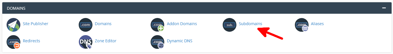 Create a subdomain, cPanel