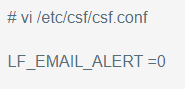 Common Notifications from CSF/LFD, Disabling All LFD Notifications Via the Command Line