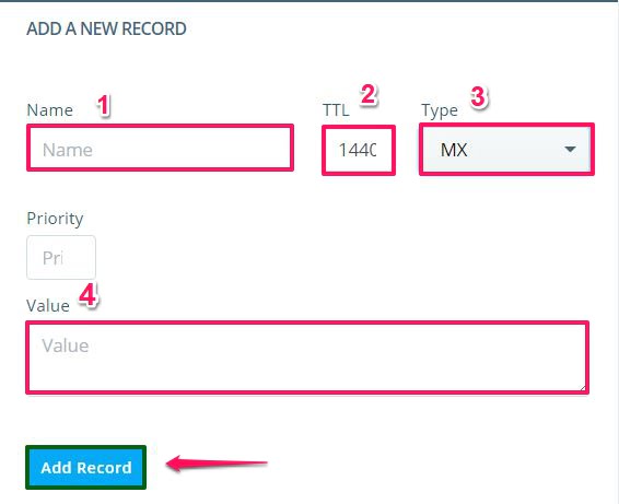 How to Change My MX Records, Step 3: Add a New MX Record