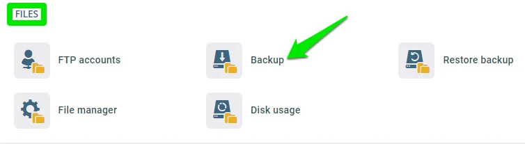 How Often Is My Website Backed up and How Can I Access the Backup Copy?, Step 2: Open the Backup Tool and Click Generate Backup