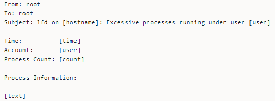 Common Notifications from CSF/LFD, Excessive Processes Alerts