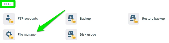 How to Upload a File Using the File Manager?, Step 2: Access the File Manager
