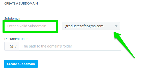 What is a Subdomain Name & How to Create One, How to create a Subdomain Name 3