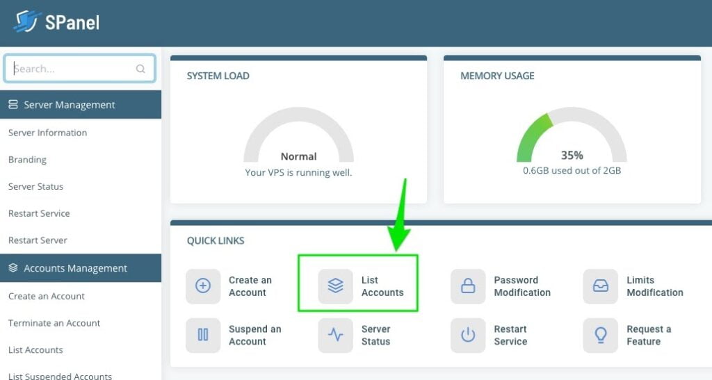 How to Use the robots.txt File to Improve the Way Search Bots Crawl Your Website?, Step 1: Access Your Account Control Panel 2