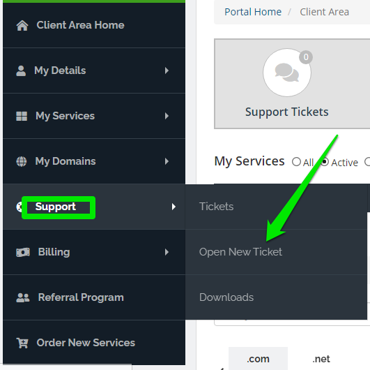 How can I file a complaint?, Step 2: Open New Ticket