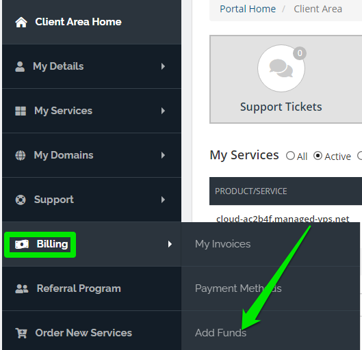 Can I pay with PayPal?, Step 2: Open the Billing Tab